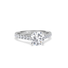 Natalia Lab Diamond Engagement Side Stone Ring Platinum 2.00CT F/VS1