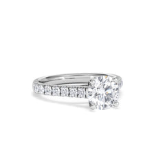 Natalia Lab Diamond Engagement Side Stone Ring Platinum 2.00CT F/VS1