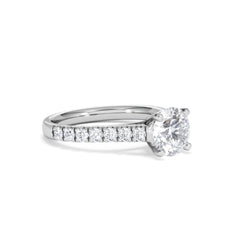 Natalia Lab Diamond Engagement Side Stone Ring Platinum 2.00CT F/VS1