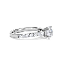 Natalia Lab Diamond Engagement Side Stone Ring Platinum 2.00CT F/VS1