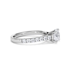 Natalia Lab Diamond Engagement Side Stone Ring Platinum 2.00CT F/VS1