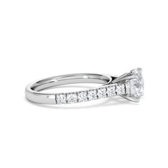 Natalia Lab Diamond Engagement Side Stone Ring Platinum 2.00CT F/VS1