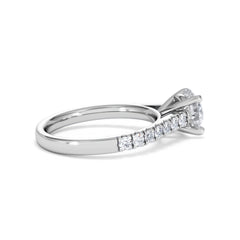 Natalia Lab Diamond Engagement Side Stone Ring Platinum 2.00CT F/VS1