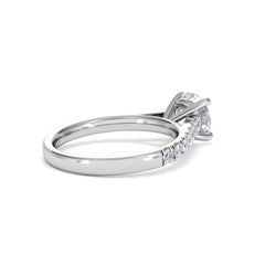 Natalia Lab Diamond Engagement Side Stone Ring Platinum 2.00CT F/VS1