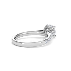 Natalia Lab Diamond Engagement Side Stone Ring Platinum 2.00CT F/VS1
