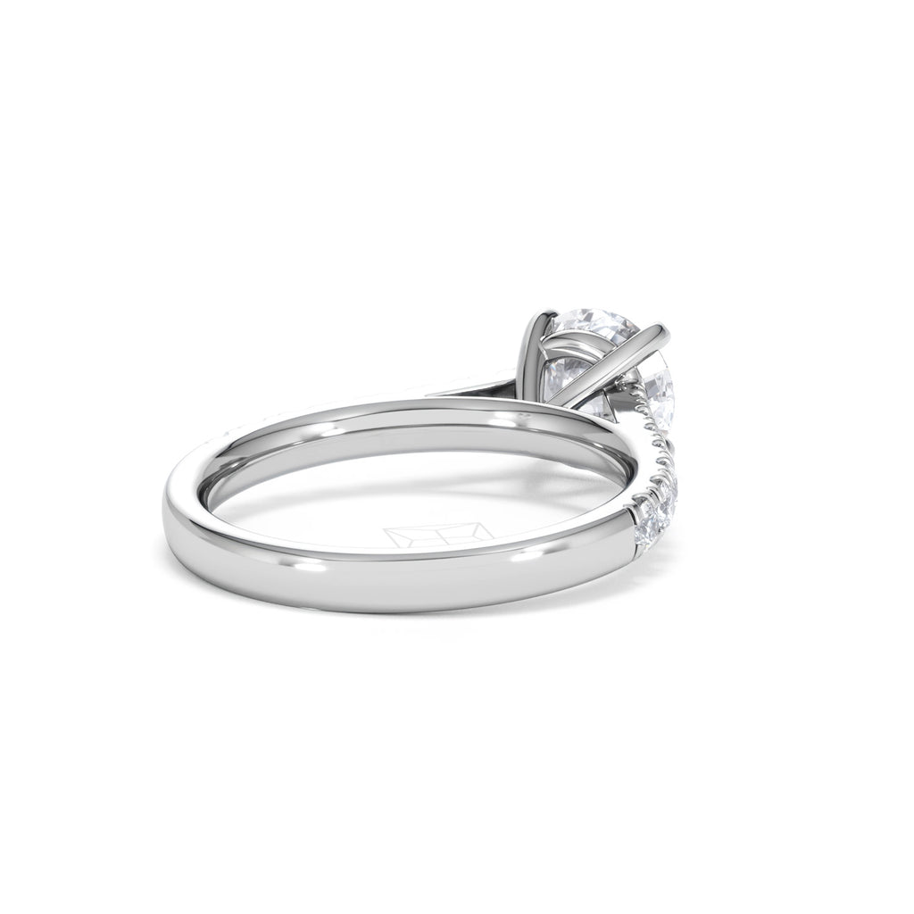 Natalia Lab Diamond Engagement Side Stone Ring Platinum 2.00CT F/VS1