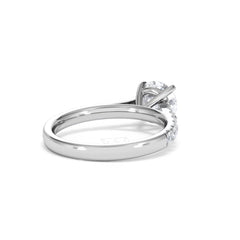 Natalia Lab Diamond Engagement Side Stone Ring Platinum 2.00CT F/VS1