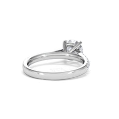 Natalia Lab Diamond Engagement Side Stone Ring Platinum 2.00CT F/VS1
