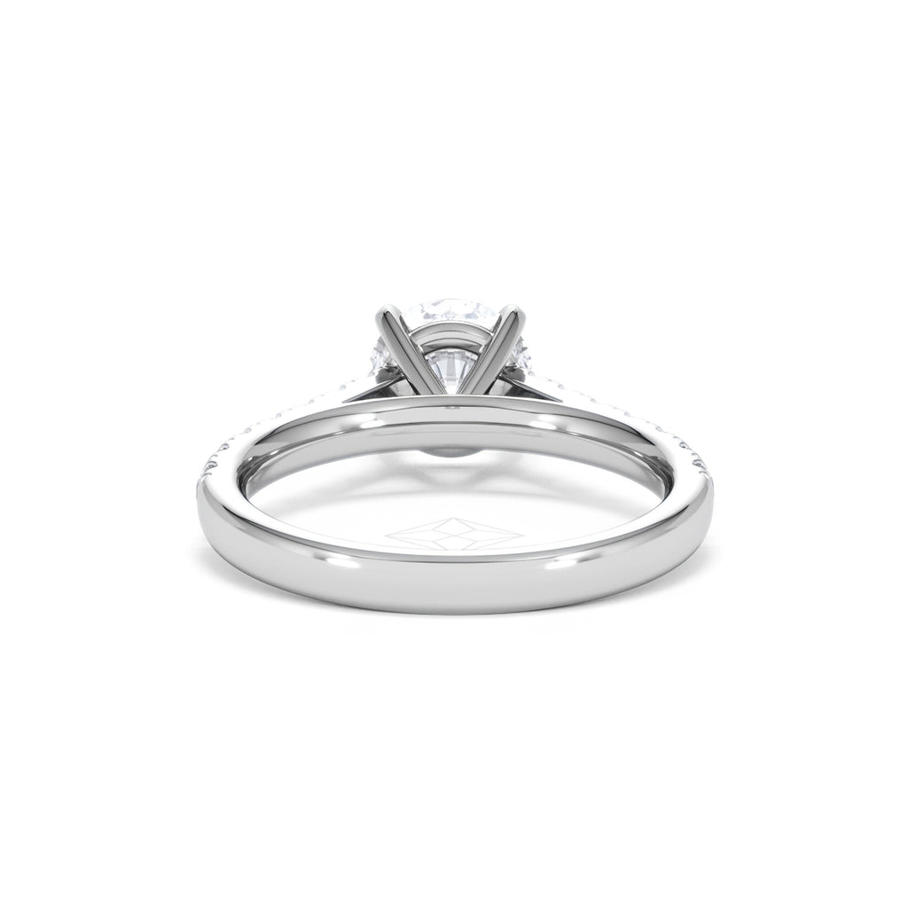 Natalia Lab Diamond Engagement Side Stone Ring Platinum 2.00CT F/VS1