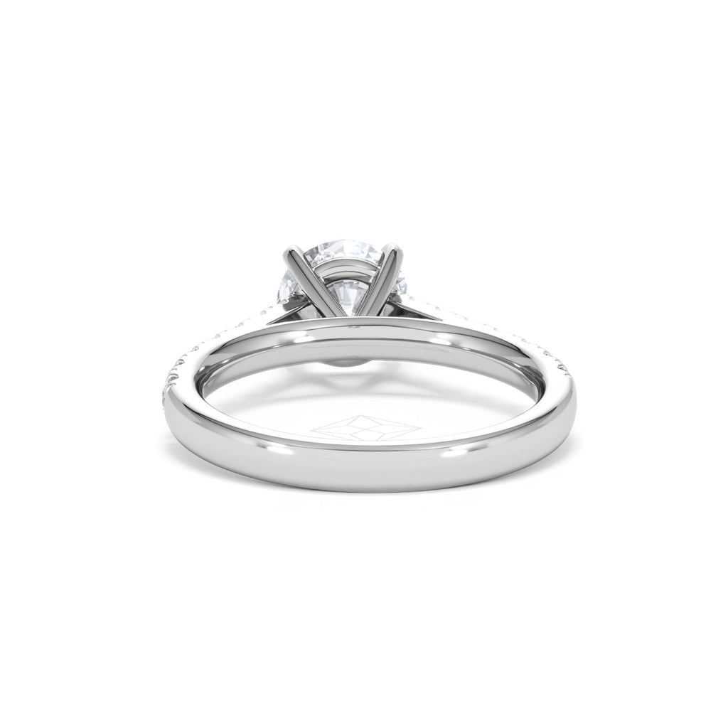 Natalia Lab Diamond Engagement Side Stone Ring Platinum 2.00CT F/VS1