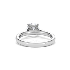 Natalia Lab Diamond Engagement Side Stone Ring Platinum 2.00CT F/VS1