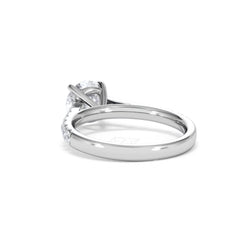 Natalia Lab Diamond Engagement Side Stone Ring Platinum 2.00CT F/VS1