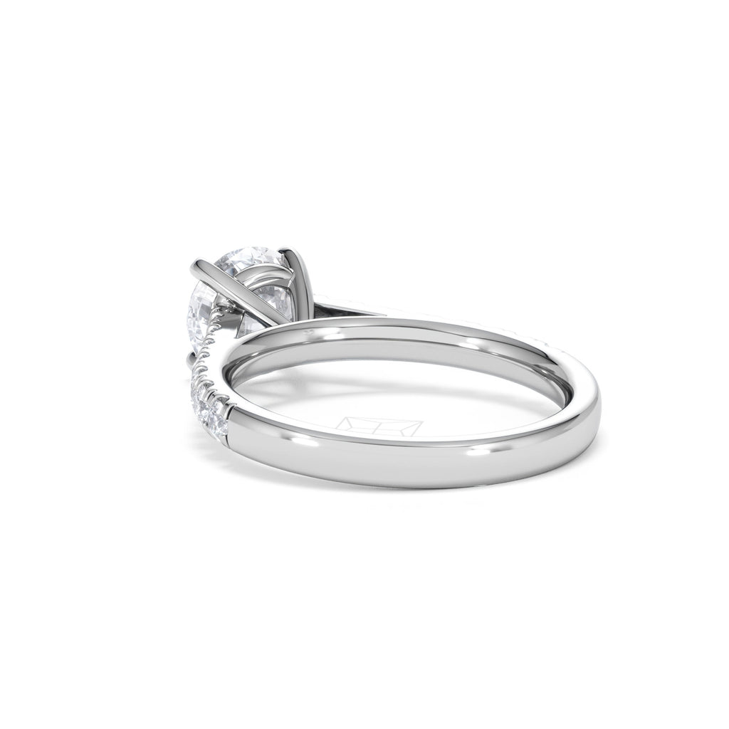 Natalia Lab Diamond Engagement Side Stone Ring Platinum 2.00CT F/VS1
