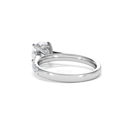 Natalia Lab Diamond Engagement Side Stone Ring Platinum 2.00CT F/VS1