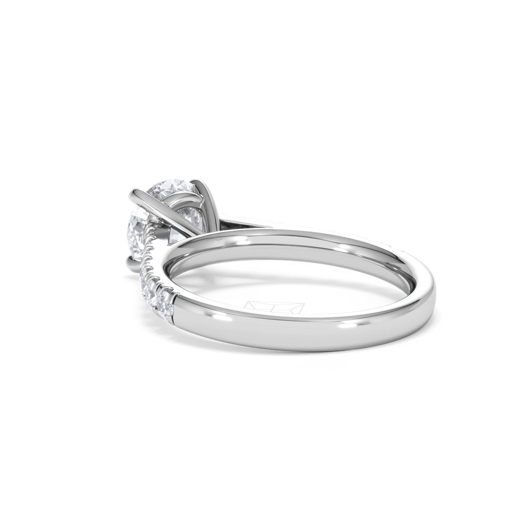Natalia Lab Diamond Engagement Side Stone Ring Platinum 2.00CT F/VS1