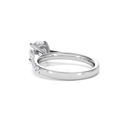 Natalia Lab Diamond Engagement Side Stone Ring Platinum 2.00CT F/VS1