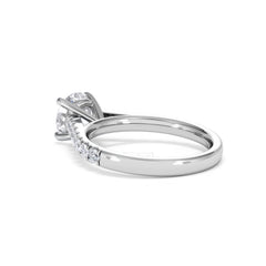 Natalia Lab Diamond Engagement Side Stone Ring Platinum 2.00CT F/VS1