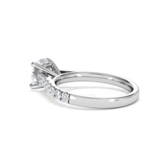 Natalia Lab Diamond Engagement Side Stone Ring Platinum 2.00CT F/VS1