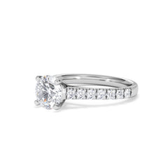 Natalia Lab Diamond Engagement Side Stone Ring Platinum 2.00CT F/VS1