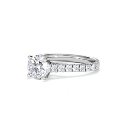 Natalia Lab Diamond Engagement Side Stone Ring Platinum 2.00CT F/VS1