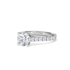 Natalia Lab Diamond Engagement Side Stone Ring Platinum 2.00CT F/VS1