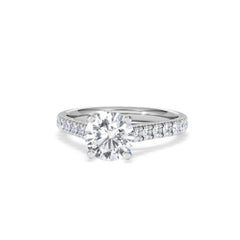 Natalia Lab Diamond Engagement Side Stone Ring Platinum 2.00CT F/VS1