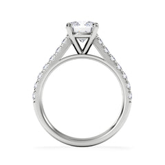 Natalia Lab Diamond Engagement Side Stone Ring Platinum 2.00CT F/VS1