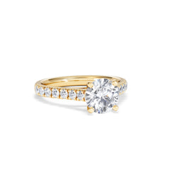 Natalia Lab Diamond Engagement Side Stone Ring 18K Gold 2.00CT F/VS1