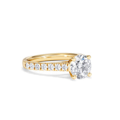 Natalia Lab Diamond Engagement Side Stone Ring 18K Gold 2.00CT F/VS1