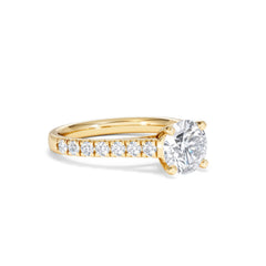Natalia Lab Diamond Engagement Side Stone Ring 18K Gold 2.00CT F/VS1