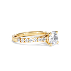 Natalia Lab Diamond Engagement Side Stone Ring 18K Gold 2.00CT F/VS1