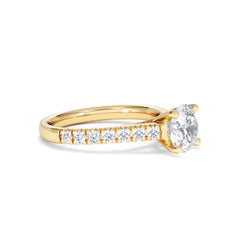 Natalia Lab Diamond Engagement Side Stone Ring 18K Gold 2.00CT F/VS1