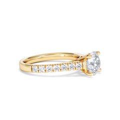 Natalia Lab Diamond Engagement Side Stone Ring 18K Gold 2.00CT F/VS1