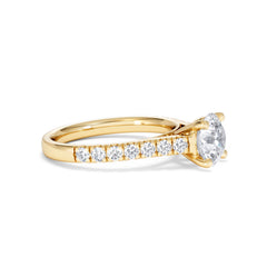 Natalia Lab Diamond Engagement Side Stone Ring 18K Gold 2.00CT F/VS1