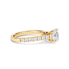 Natalia Lab Diamond Engagement Side Stone Ring 18K Gold 2.00CT F/VS1