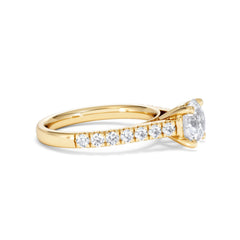 Natalia Lab Diamond Engagement Side Stone Ring 18K Gold 2.00CT F/VS1