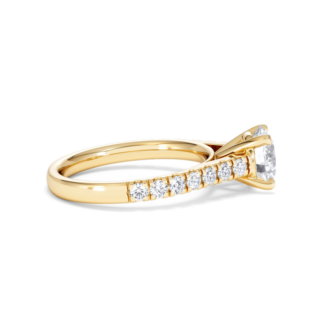 Natalia Lab Diamond Engagement Side Stone Ring 18K Gold 2.00CT F/VS1
