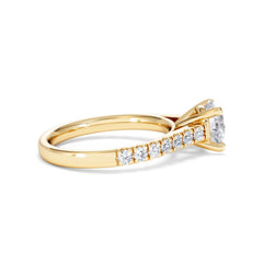 Natalia Lab Diamond Engagement Side Stone Ring 18K Gold 2.00CT F/VS1