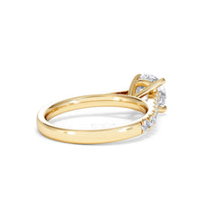 Natalia Lab Diamond Engagement Side Stone Ring 18K Gold 2.00CT F/VS1