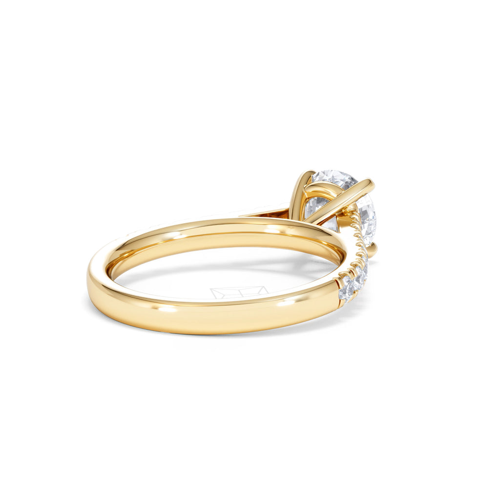 Natalia Lab Diamond Engagement Side Stone Ring 18K Gold 2.00CT F/VS1