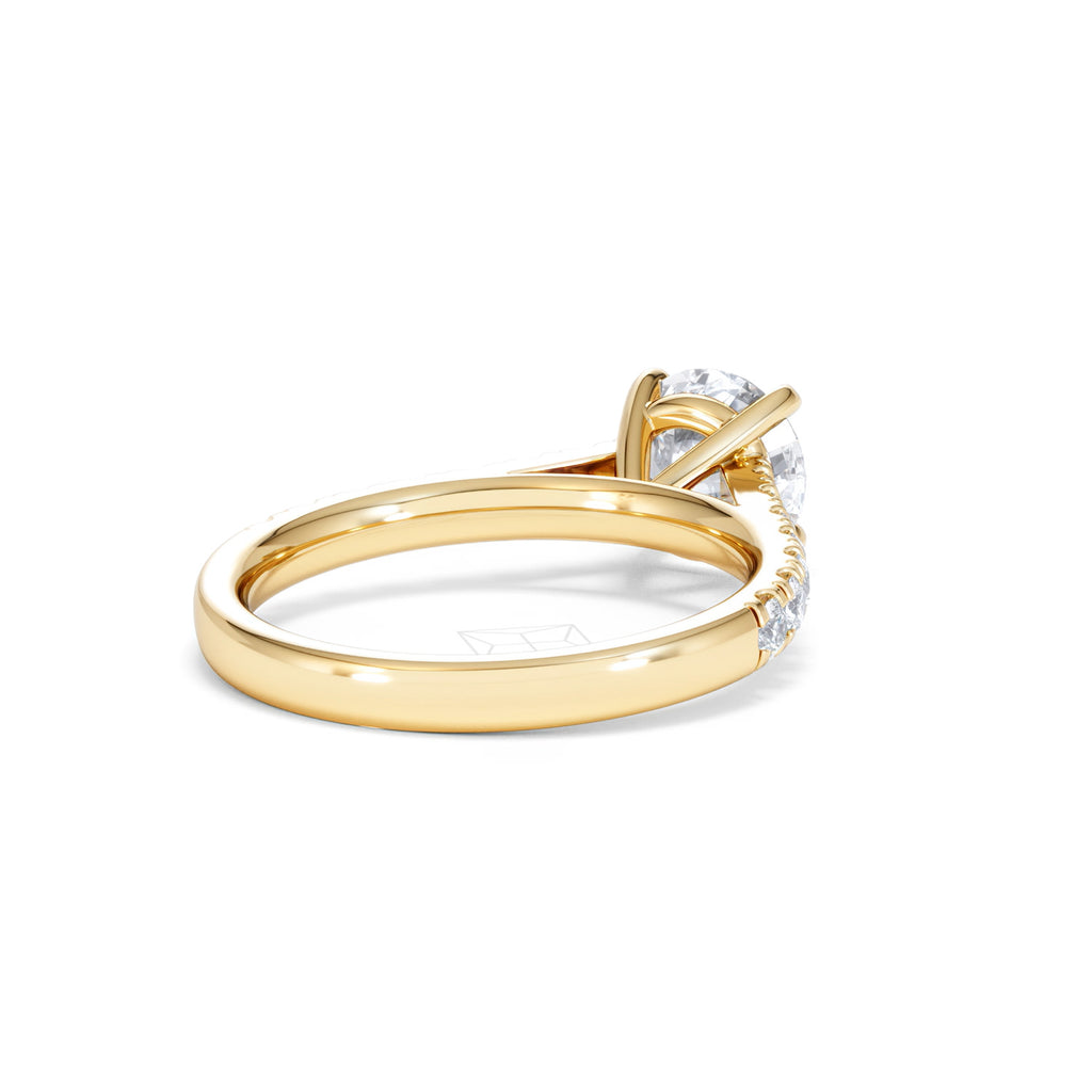 Natalia Lab Diamond Engagement Side Stone Ring 18K Gold 2.00CT F/VS1