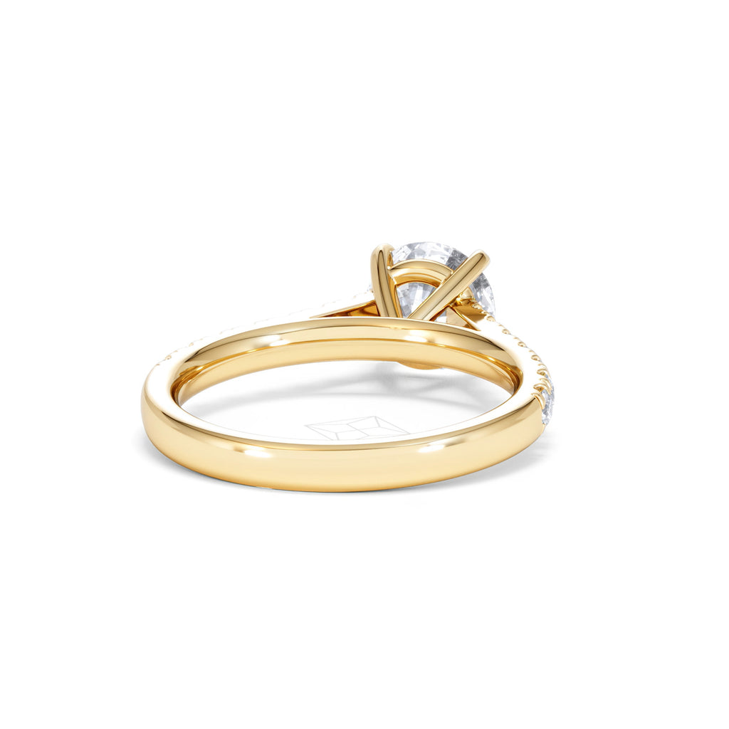 Natalia Lab Diamond Engagement Side Stone Ring 18K Gold 2.00CT F/VS1