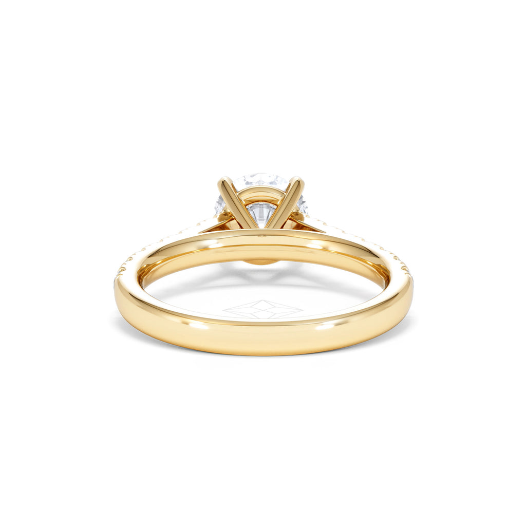 Natalia Lab Diamond Engagement Side Stone Ring 18K Gold 2.00CT F/VS1