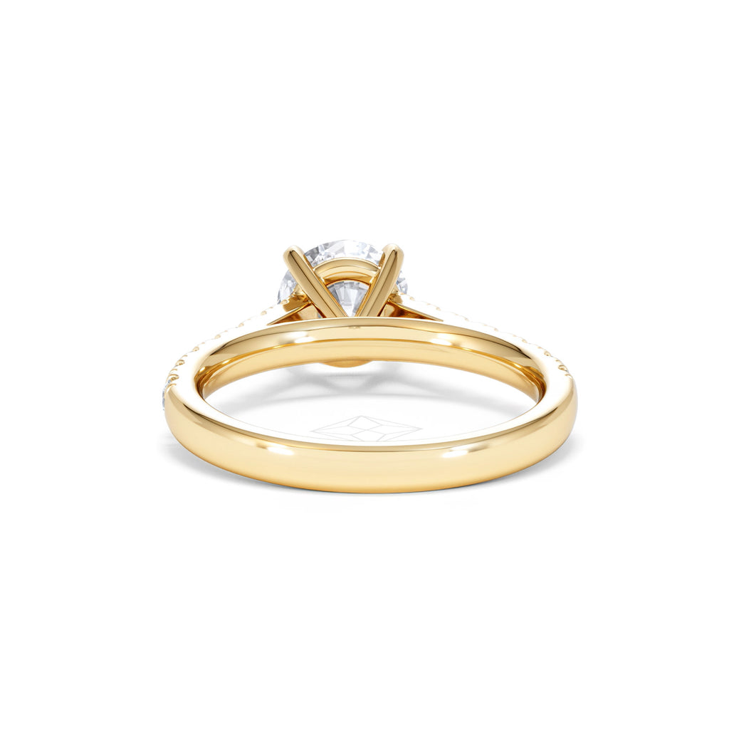 Natalia Lab Diamond Engagement Side Stone Ring 18K Gold 2.00CT F/VS1