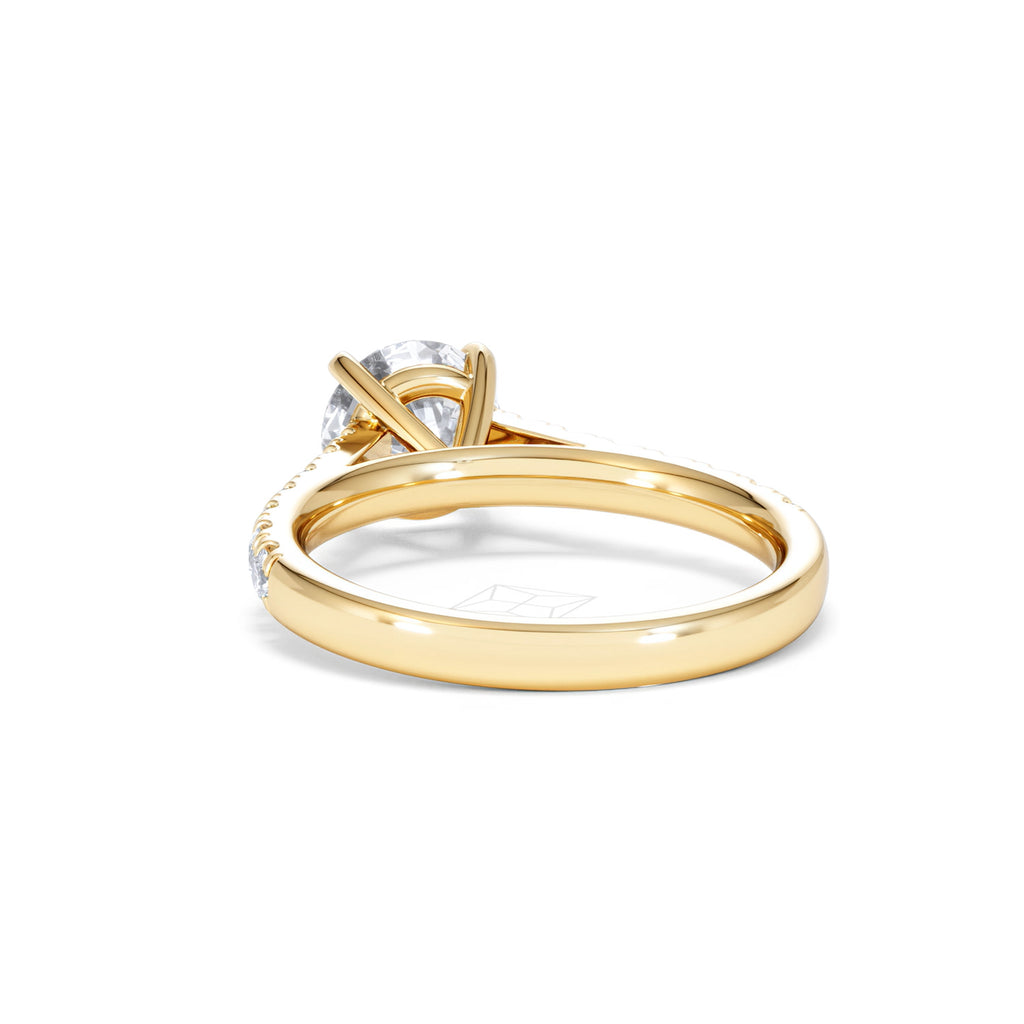 Natalia Lab Diamond Engagement Side Stone Ring 18K Gold 2.00CT F/VS1