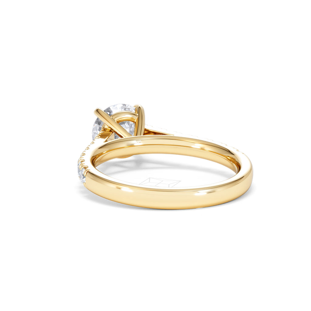 Natalia Lab Diamond Engagement Side Stone Ring 18K Gold 2.00CT F/VS1