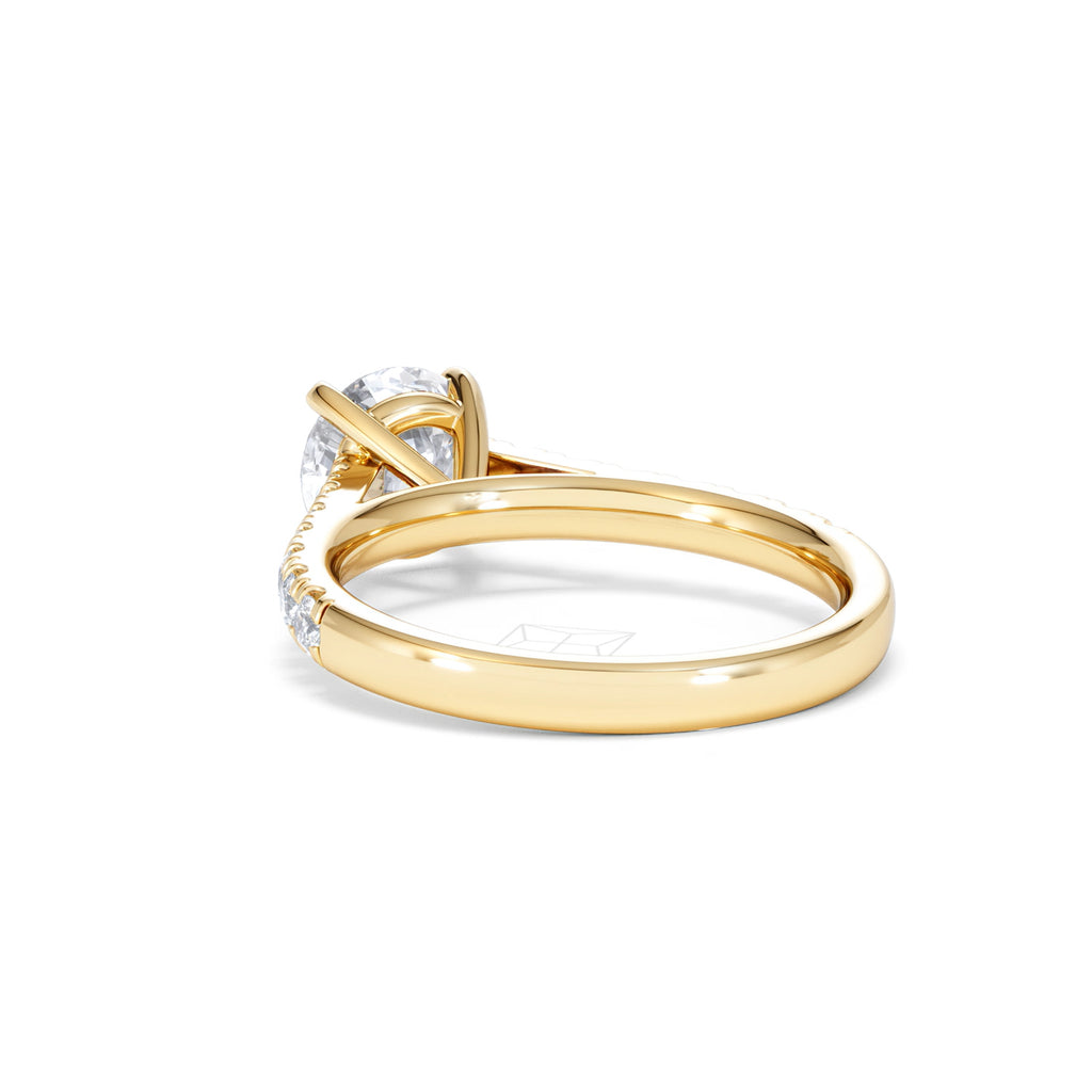 Natalia Lab Diamond Engagement Side Stone Ring 18K Gold 2.00CT F/VS1