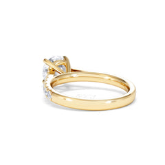 Natalia Lab Diamond Engagement Side Stone Ring 18K Gold 2.00CT F/VS1