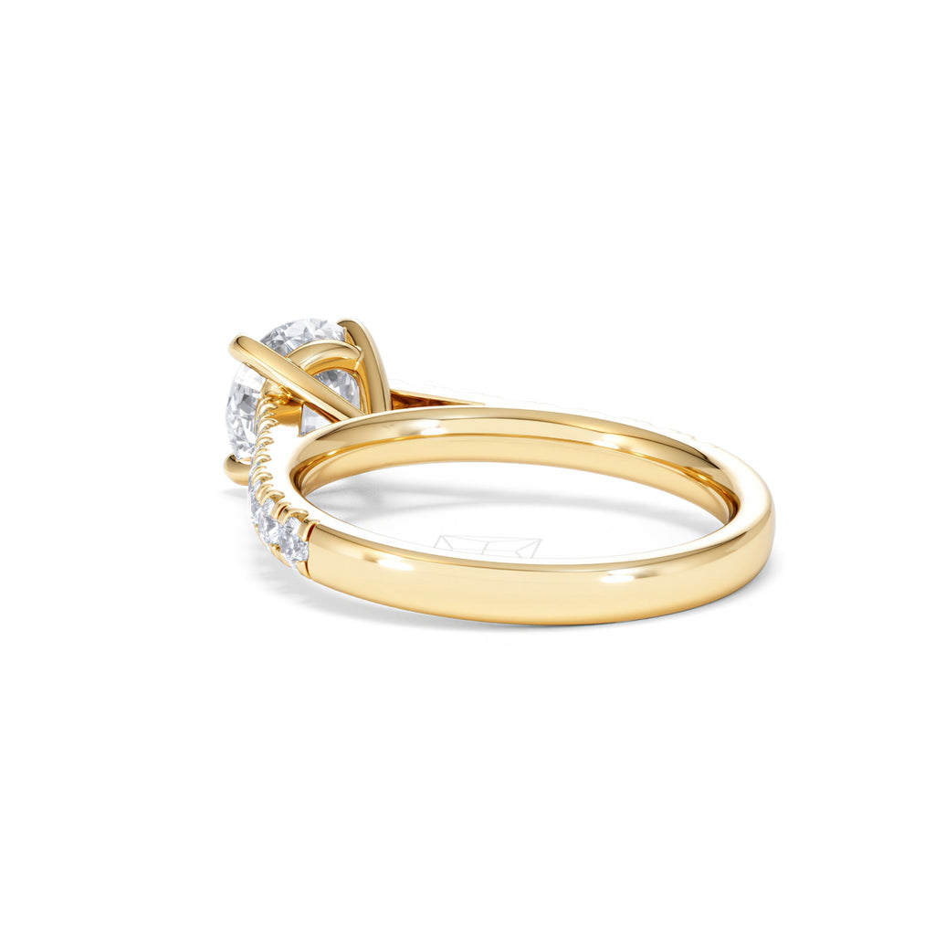 Natalia Lab Diamond Engagement Side Stone Ring 18K Gold 2.00CT F/VS1