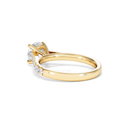 Natalia Lab Diamond Engagement Side Stone Ring 18K Gold 2.00CT F/VS1